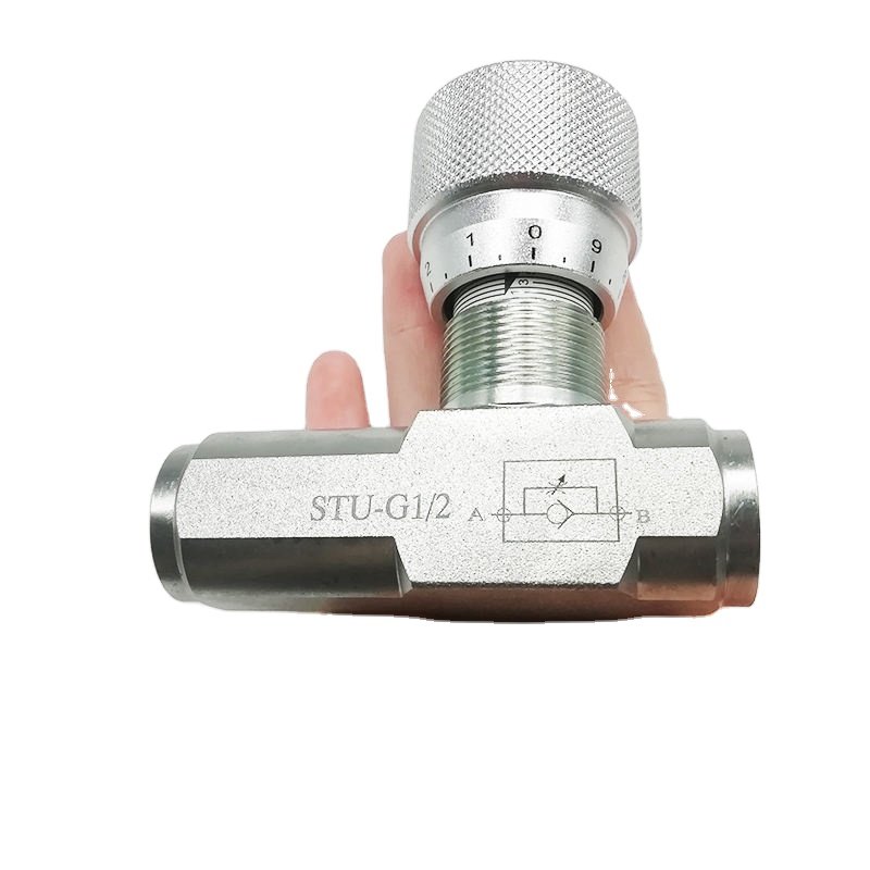 High pressure STU series precision speed Regulating carbon steel one way throttle valve