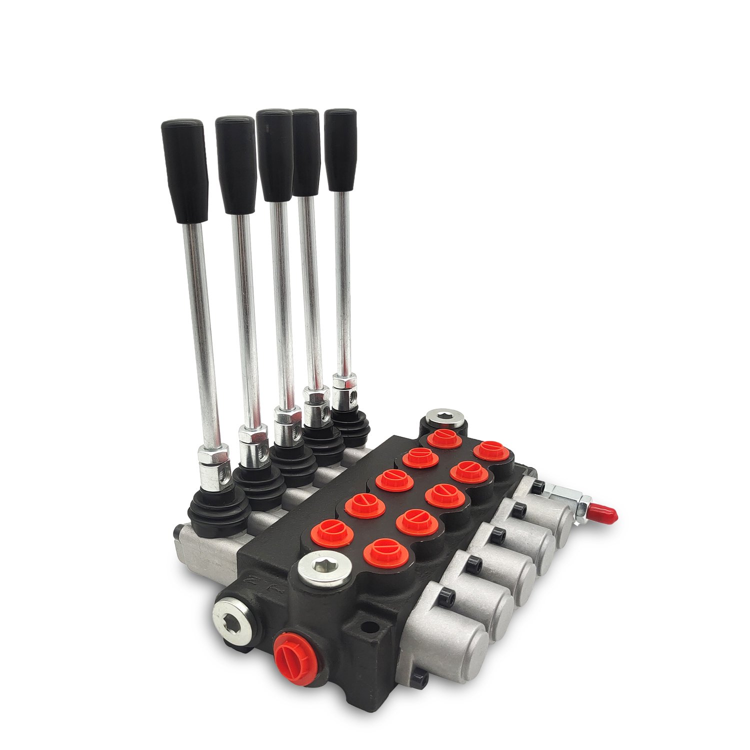 Lixin P40 5 spools hydraulic spool valve with joystick with 40 l/min control for heavy tractor