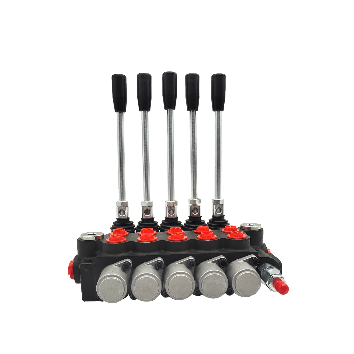 Lixin P40 5 spools hydraulic spool valve with joystick with 40 l/min control for heavy tractor