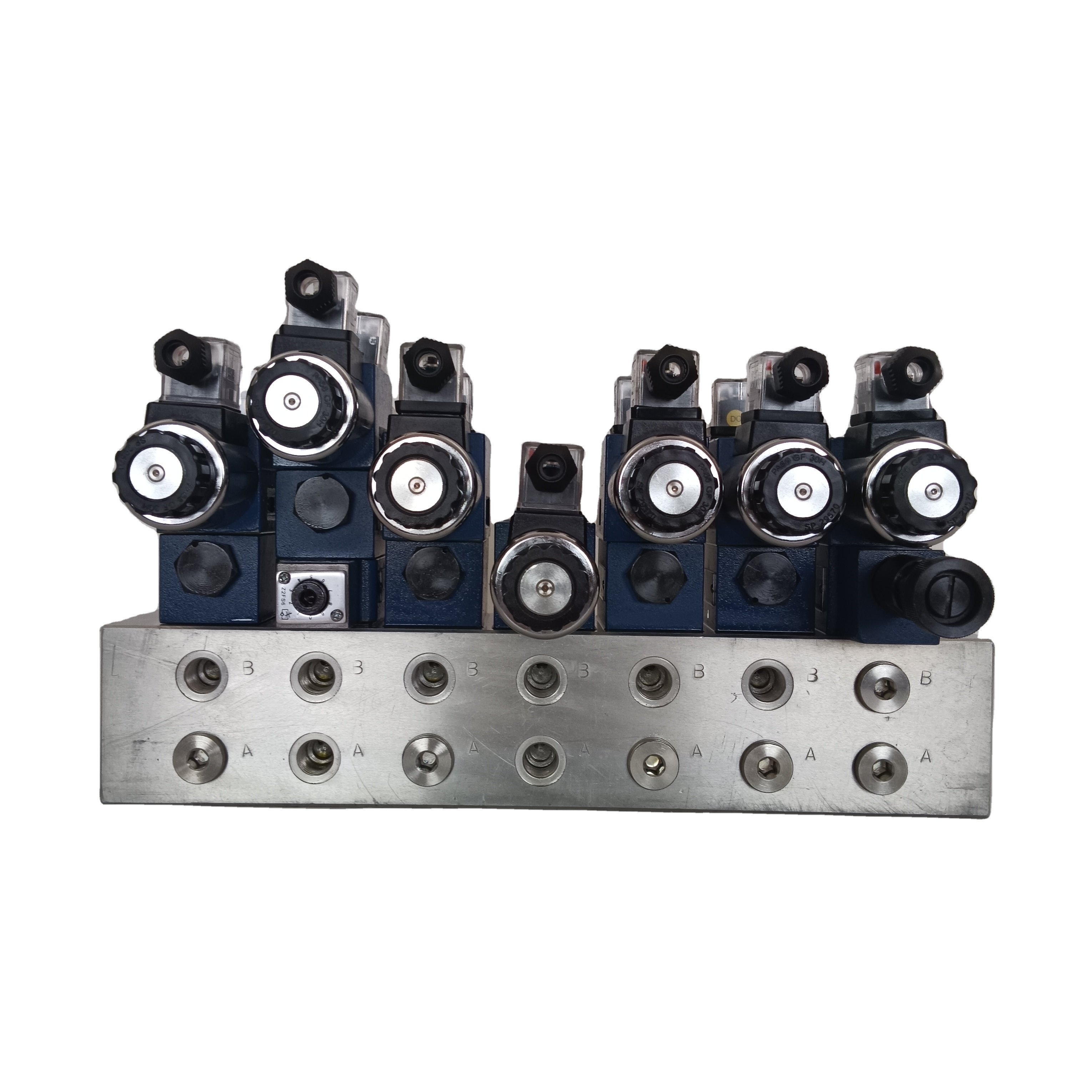 24V Hydraulic Solenoid Control Valve New Condition 6 Spool Hydraulic Distribution Block