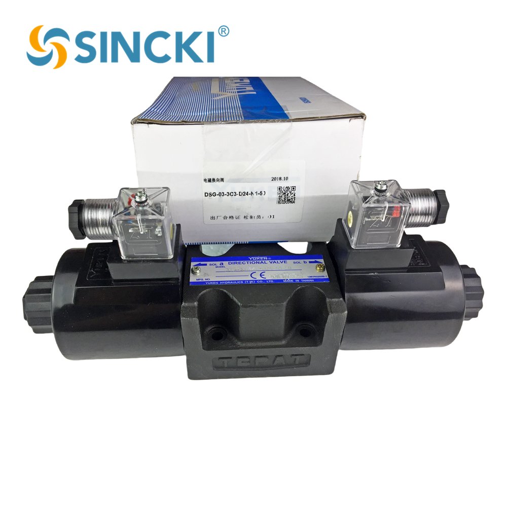 Yuken Type DSG-02-3C3 hydraulic pilot priority valve