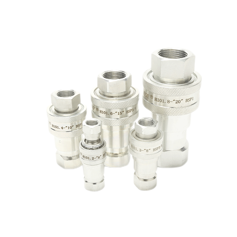ISO 7241B quick release coupling hydraulic part poppet valve quick coupler carbon steel Quick Disconnect Connectors