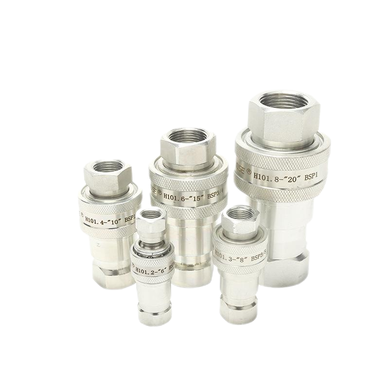 ISO 7241B quick release coupling hydraulic part poppet valve quick coupler carbon steel Quick Disconnect Connectors