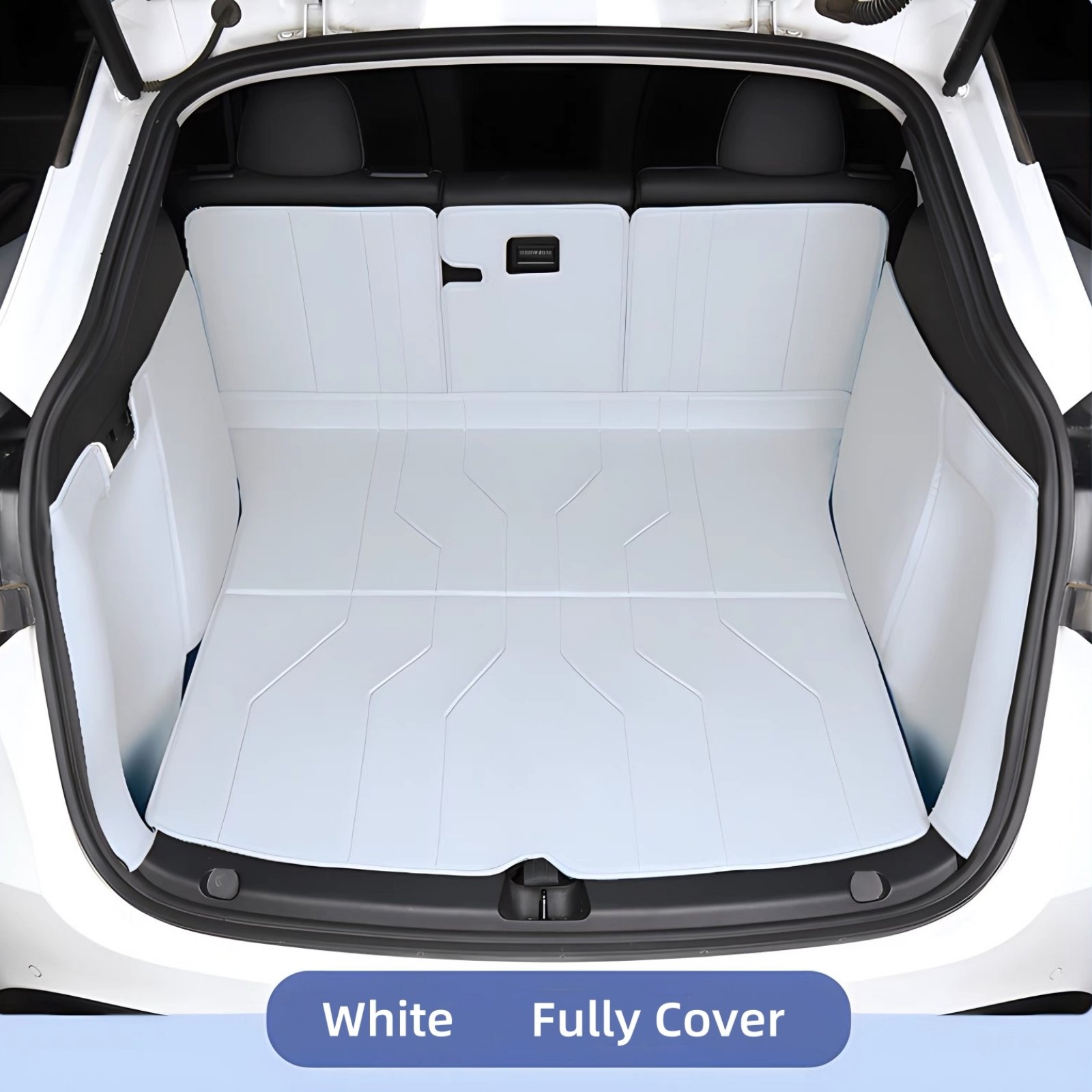 Car cushion Car fully wrapped mat Car boot mats MODEL Y/3-White