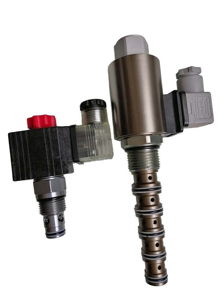 2 Position 2 Way Poppet Type Normally Closed Free Reverse Flow HSV10-22 Solenoid on/off Threaded cartridge hydraulic valve
