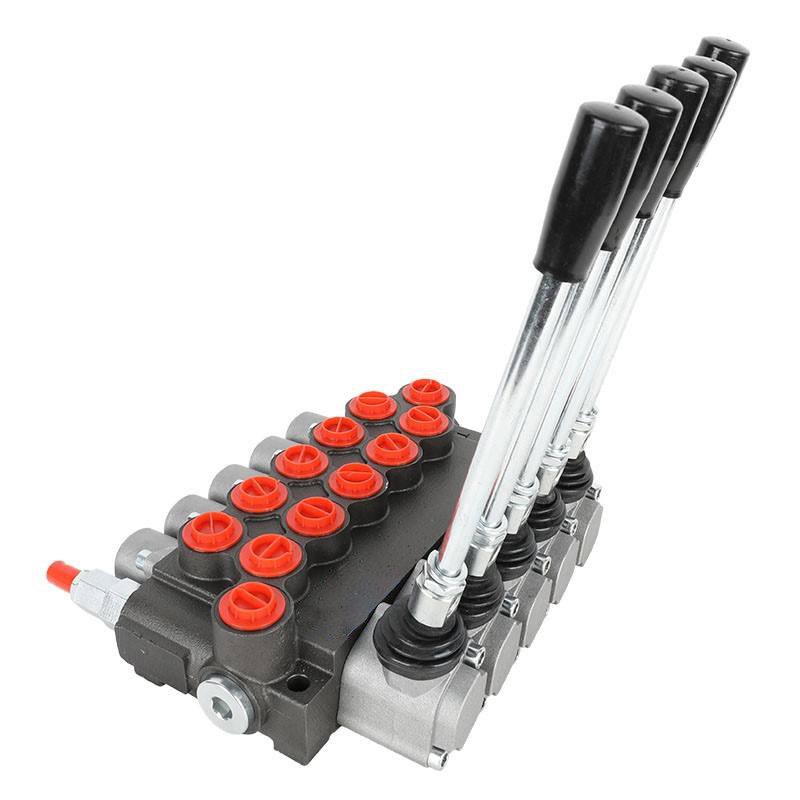 1p80 2p80 3p80 4p80 5p80 6p80 P80 80L/min Multi-Way Valve Hydraulic Monoblock Manual Directional Control Valve with auto return