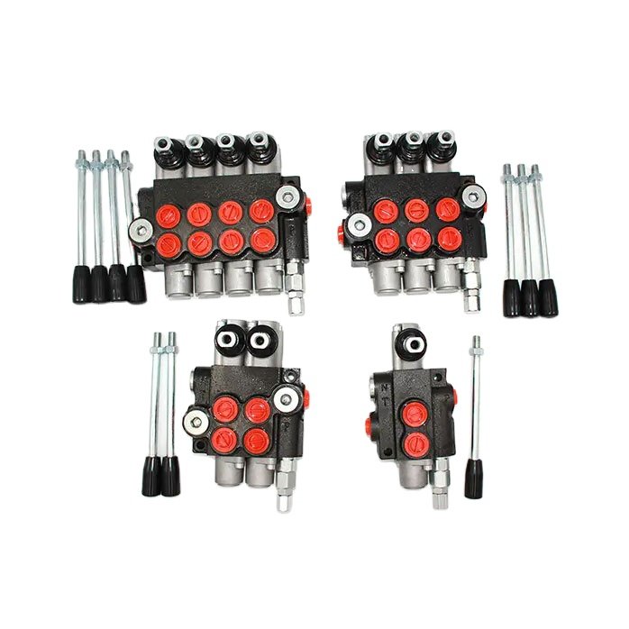 1p80 2p80 3p80 4p80 5p80 6p80 P80 80L/min Multi-Way Valve Hydraulic Monoblock Manual Directional Control Valve with auto return
