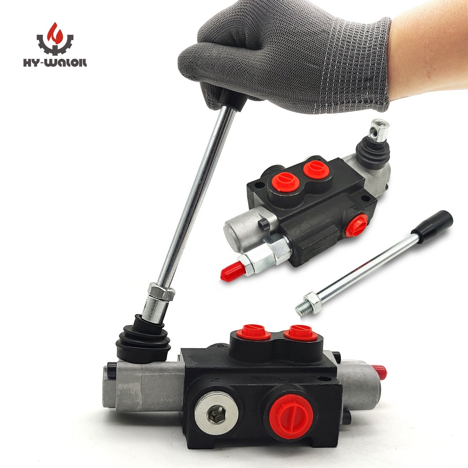 Hy-waloil Double Acting 1 Spool 11 GPM SAE Ports Adjustable Relief Lever Handle Hydraulic Flow Control Valve for Small Tractors