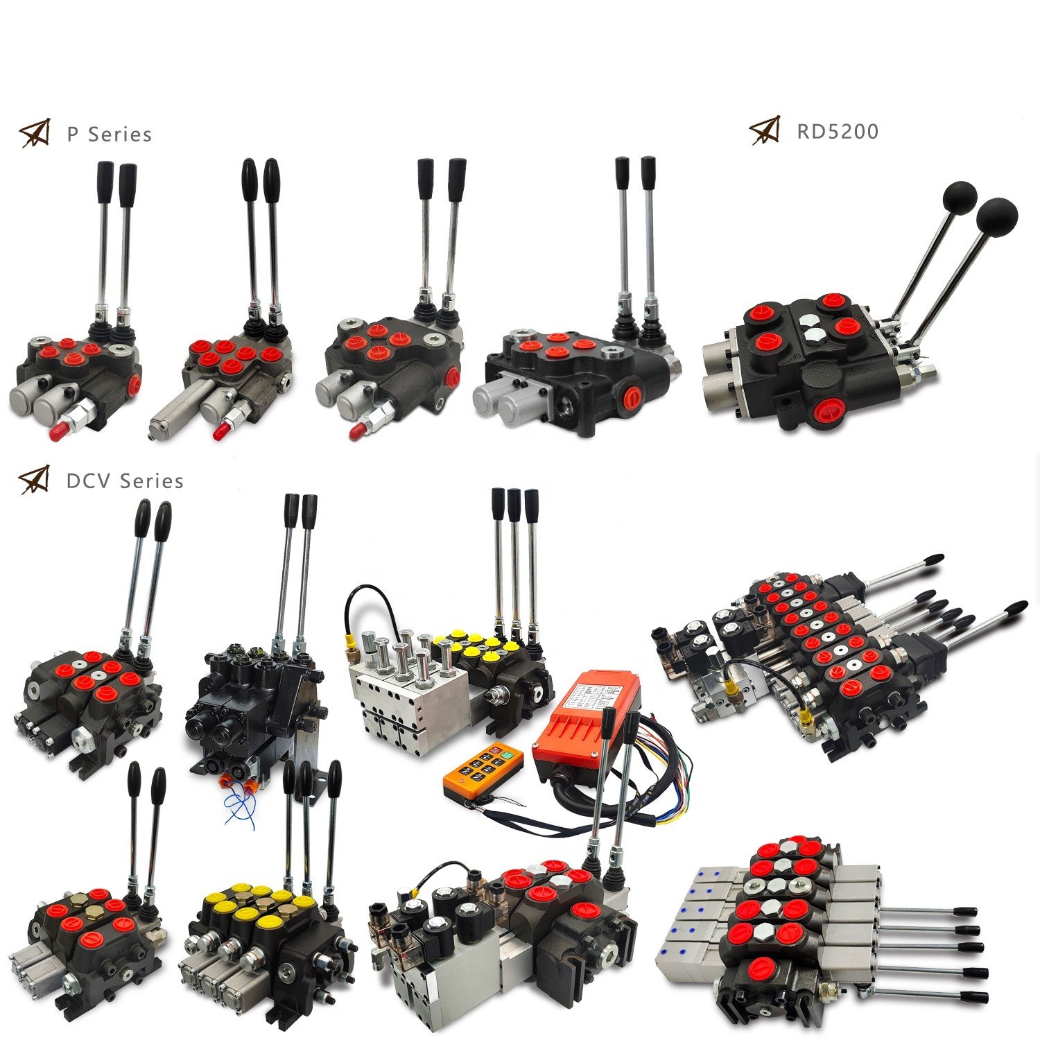 Hy-waloil Double Acting 1 Spool 11 GPM SAE Ports Adjustable Relief Lever Handle Hydraulic Flow Control Valve for Small Tractors