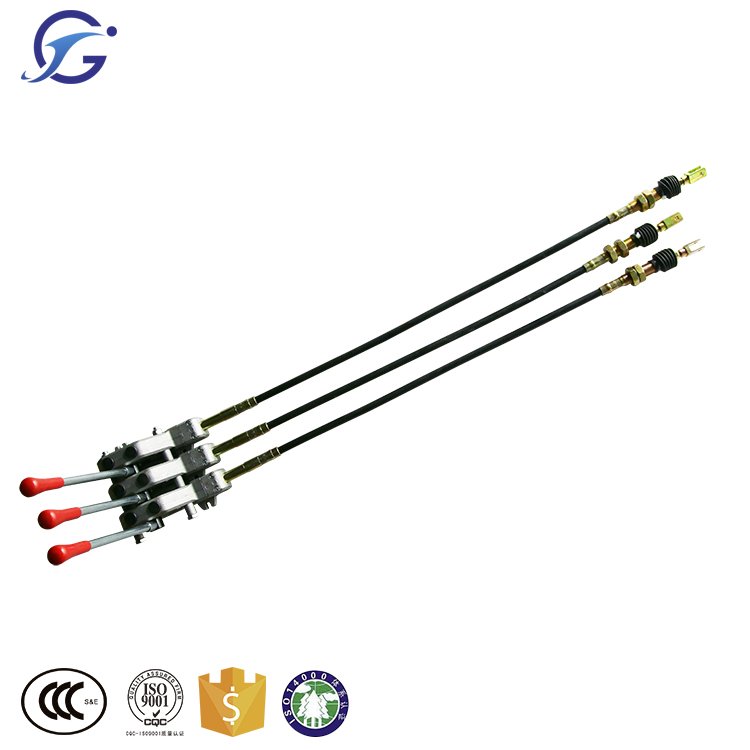 Hydraulic valve joystick control with push pull cable for tractor parts