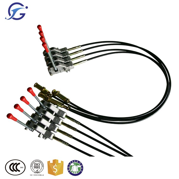 Hydraulic valve joystick control with push pull cable for tractor parts