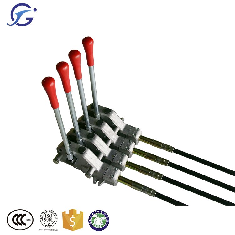 Hydraulic valve joystick control with push pull cable for tractor parts