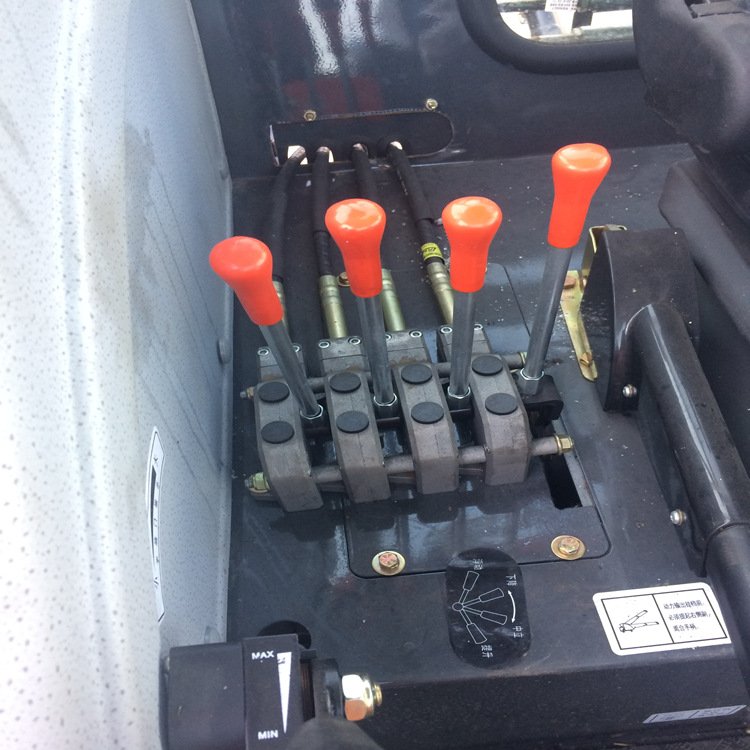 Hydraulic valve joystick control with push pull cable for tractor parts