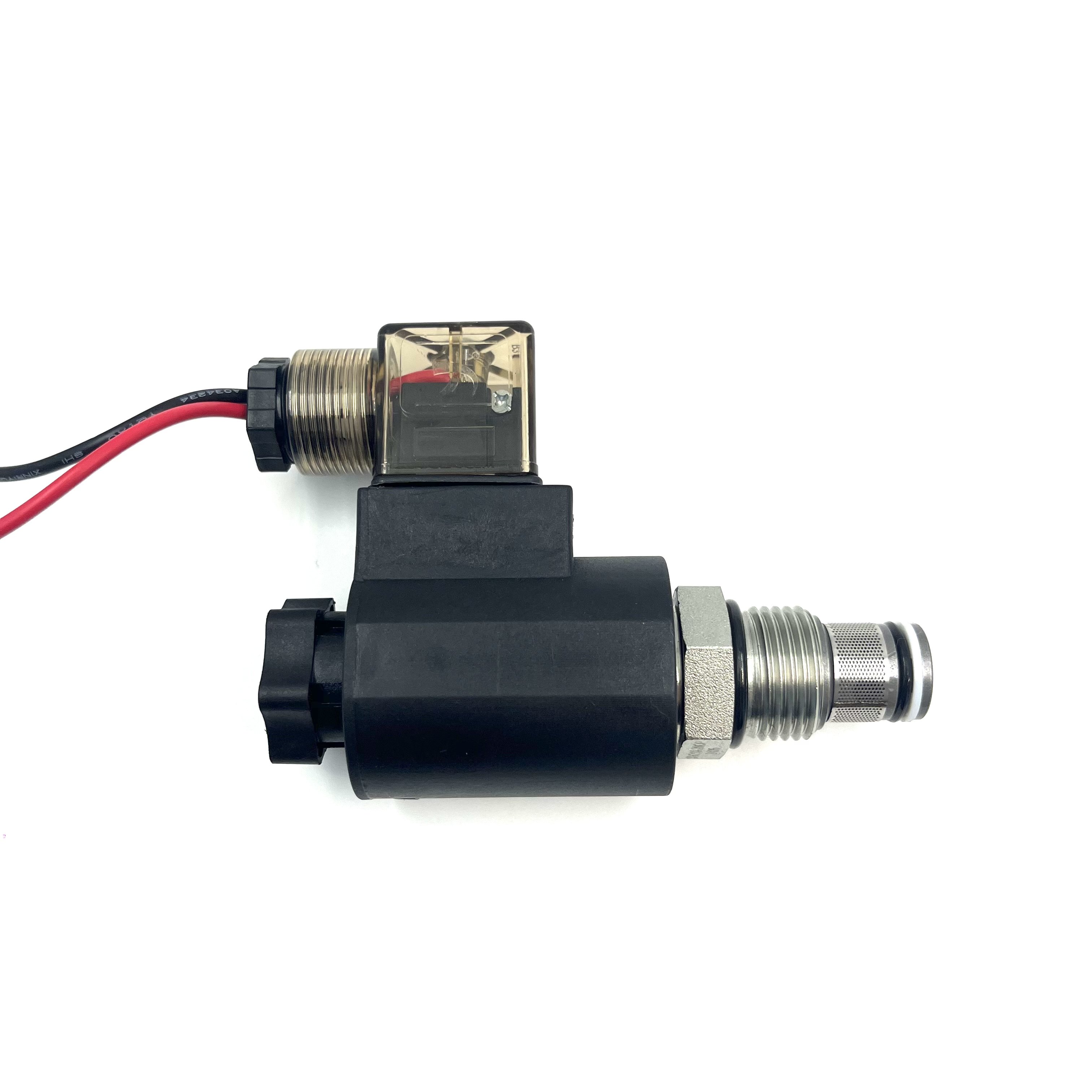 24V Coil Hydraulic Cartridge Valve Solenoid Valve SV10-21 2-Position 2-Way Poppet Type Normally Open Restrictive Reverse Flow