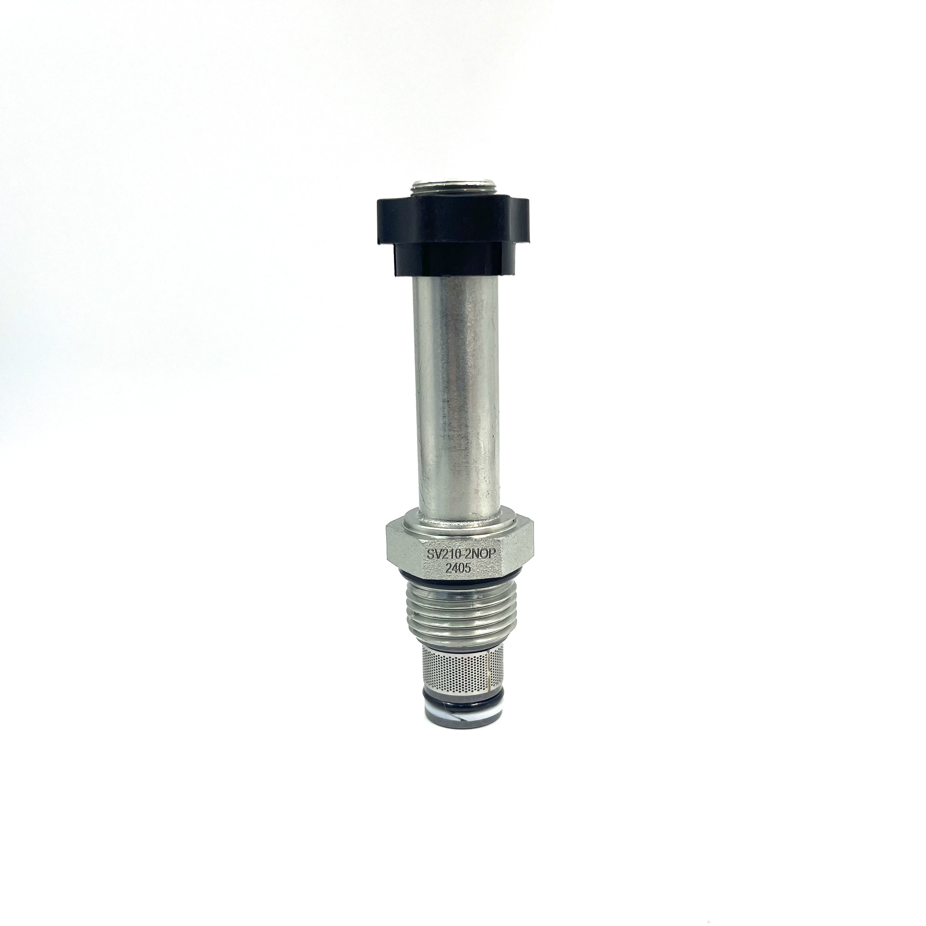 24V Coil Hydraulic Cartridge Valve Solenoid Valve SV10-21 2-Position 2-Way Poppet Type Normally Open Restrictive Reverse Flow
