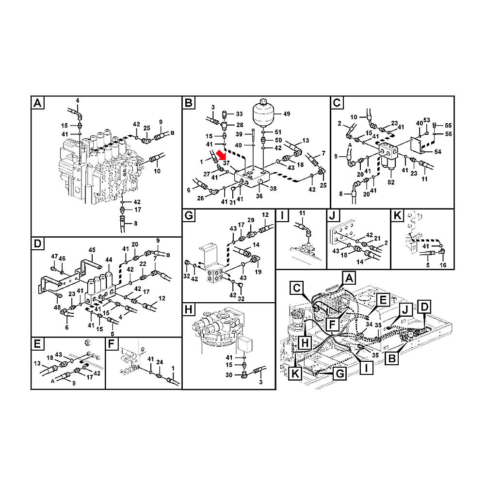 [Heavy Prime] Relief Valve System Control Valve to Solenoid Valve Hammer and Shear Remote Control for Dozer