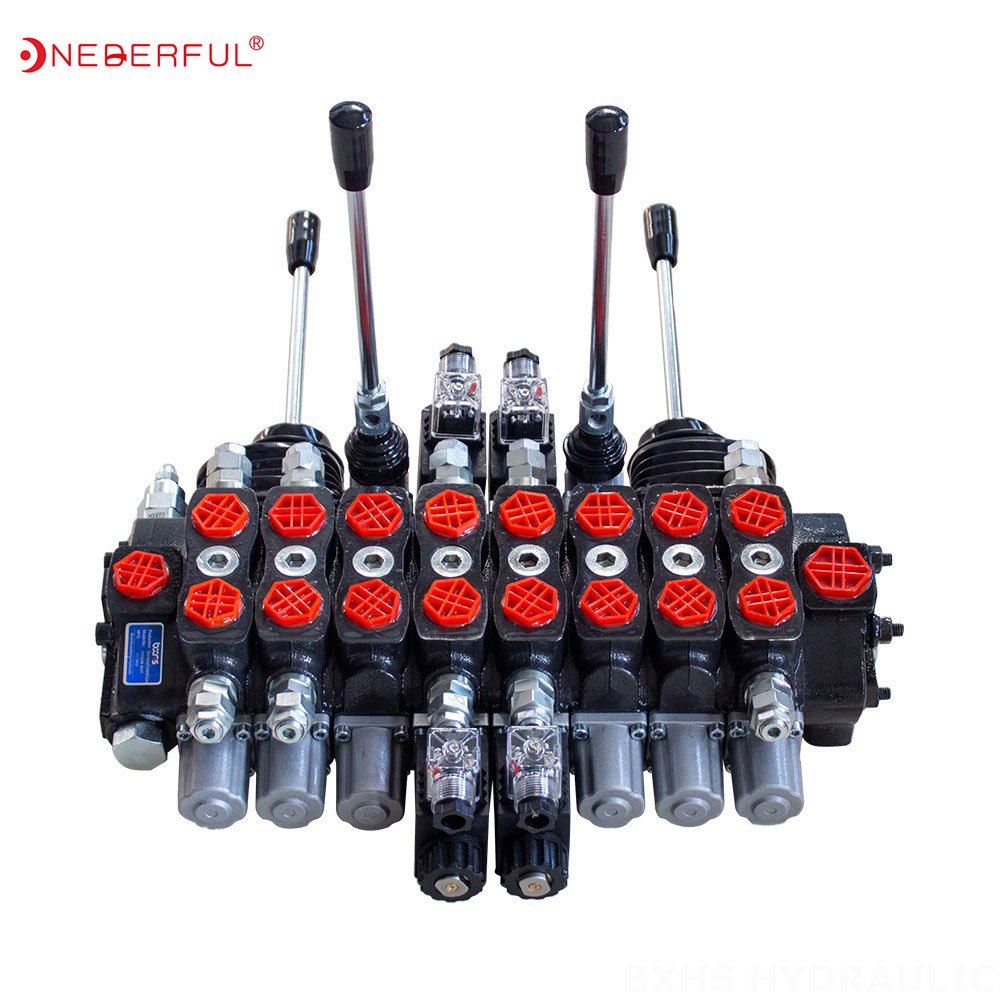 hydraulic control valve joystick 12v SD 6/2 hydraulic valve mini excavator Multi Way Direction Control Valve