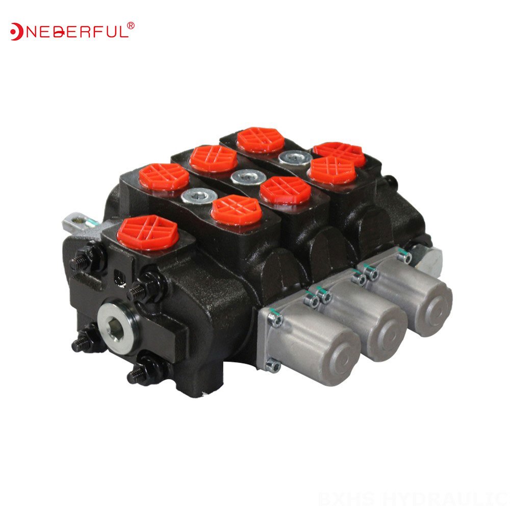 hydraulic control valve joystick 12v SD 6/2 hydraulic valve mini excavator Multi Way Direction Control Valve