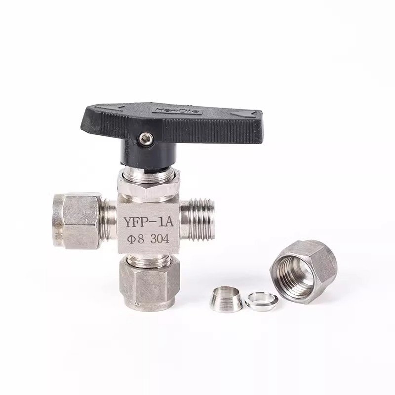 Stainless Steel Card Sleeve Three-Way Horizontal Panel Switching Valve L-Type YFP-1A American for Hydraulic Parts