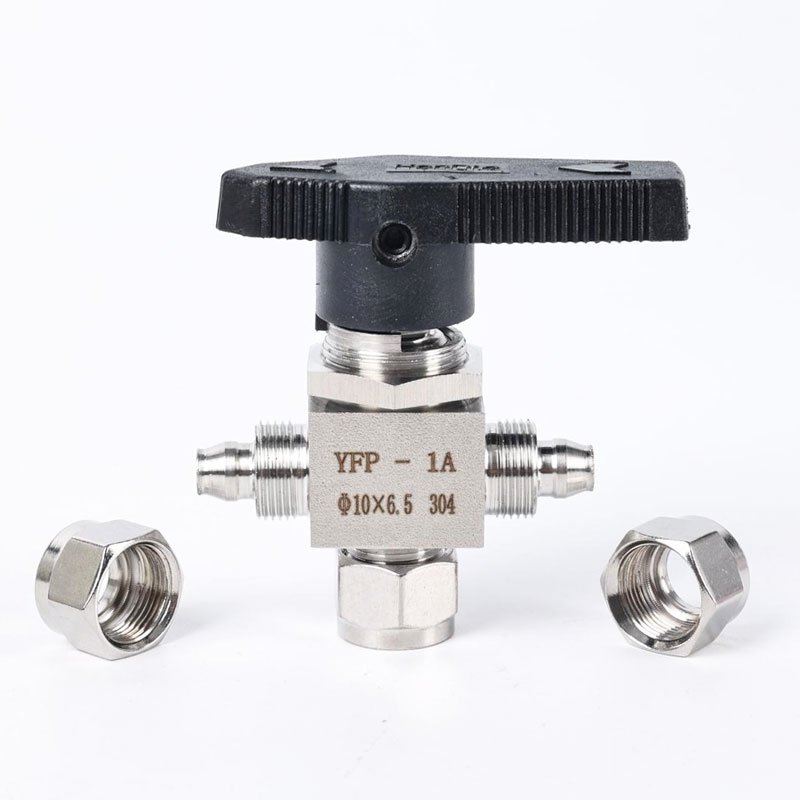 Stainless Steel Card Sleeve Three-Way Horizontal Panel Switching Valve L-Type YFP-1A American for Hydraulic Parts