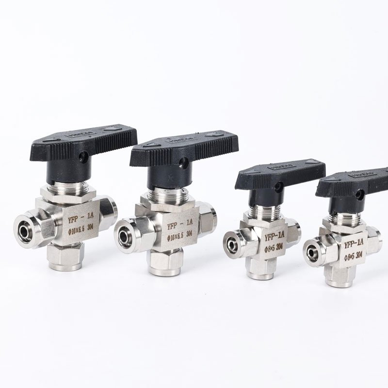 Stainless Steel Card Sleeve Three-Way Horizontal Panel Switching Valve L-Type YFP-1A American for Hydraulic Parts