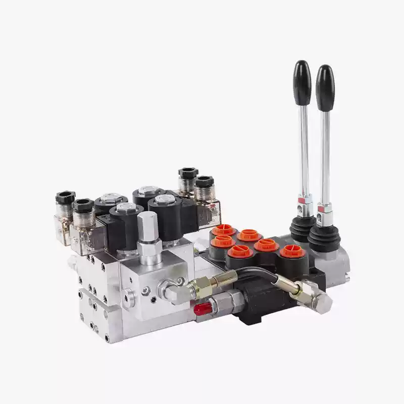 P80 Hydraulic Multi-Way Directional Control Valve Manual Control 80L/Min Spools Hydraulic Valve P40 P80 P120
