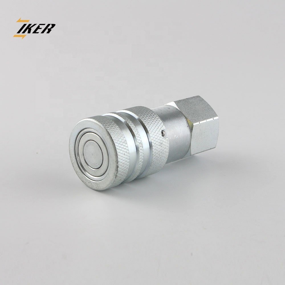 ZJ-FC ISO 16028 sleeve lock non-spill flush valves flush face hydraulic quick release couplings