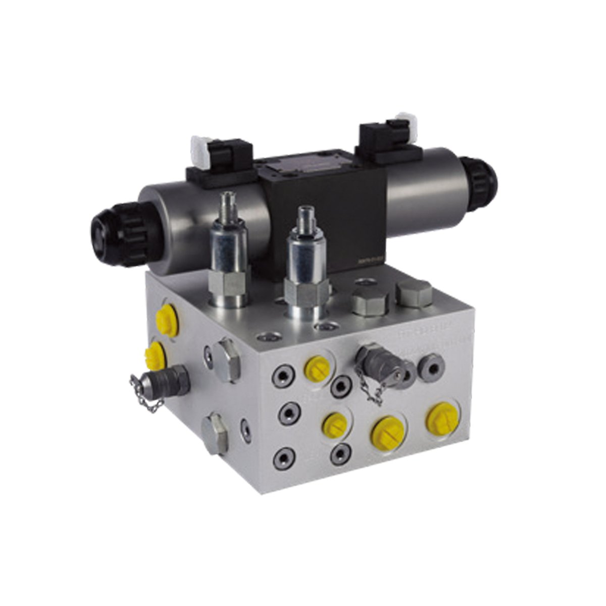Hydraulic integrated group manifold block autonomous intelligent tractors directional speed control load holding valve bank