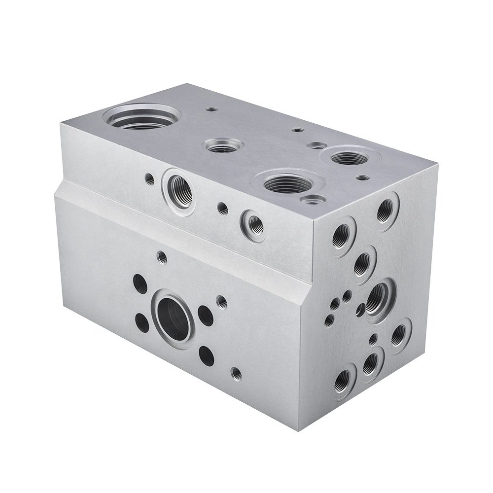 Hydraulic engineer custom 5-124L aluminum hydraulic manifold steel QT500 hydraulic valve block