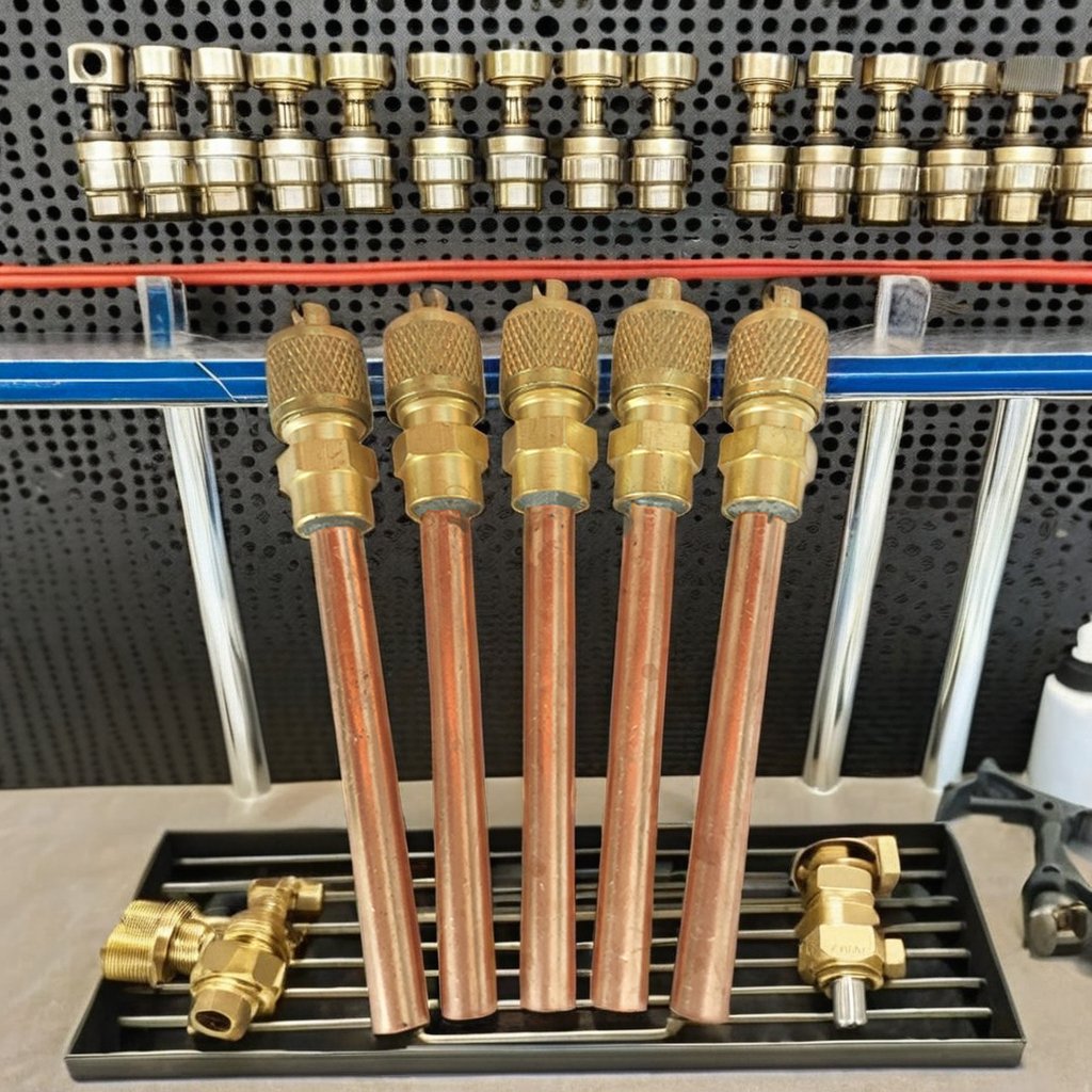 1/4 3/16 Copper Access Valve for Refrigeration Parts Hydraulic Control Structure Pneumatic Power for Gas and Water Media
