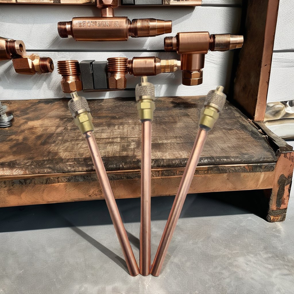 1/4 3/16 Copper Access Valve for Refrigeration Parts Hydraulic Control Structure Pneumatic Power for Gas and Water Media