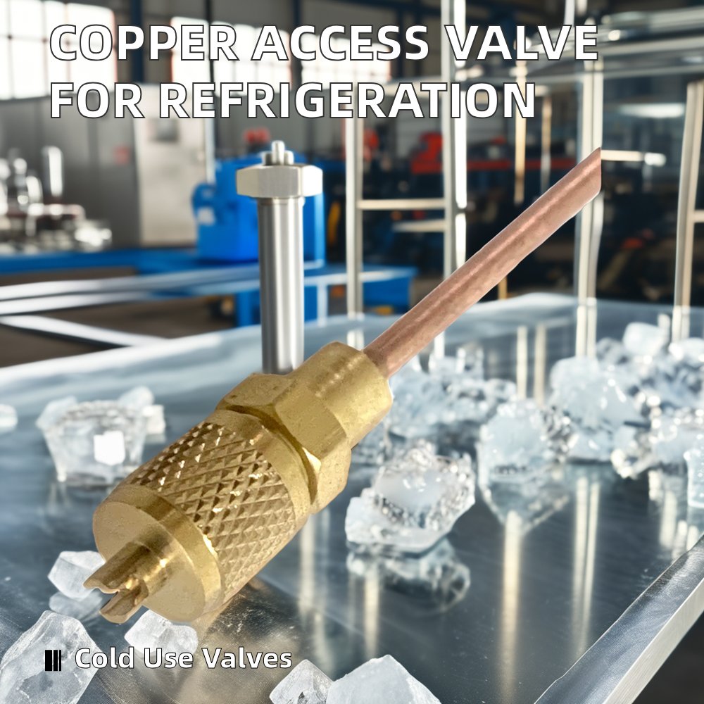 1/4 3/16 Copper Access Valve for Refrigeration Parts Hydraulic Control Structure Pneumatic Power for Gas and Water Media