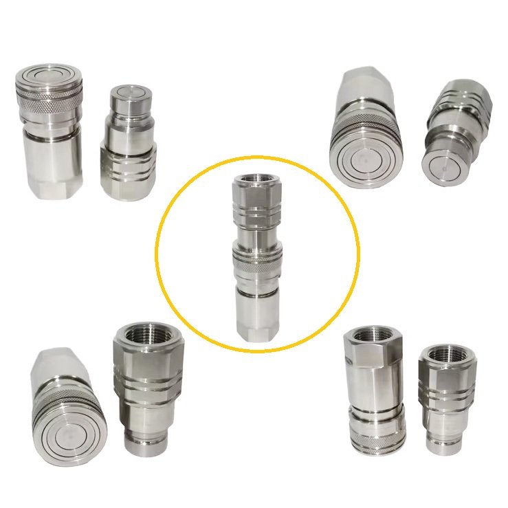 NAIWO 1/2 Stainless quick coupler hydraulic quick coupling hydraulic oil pipe quick connector quick connector coupling