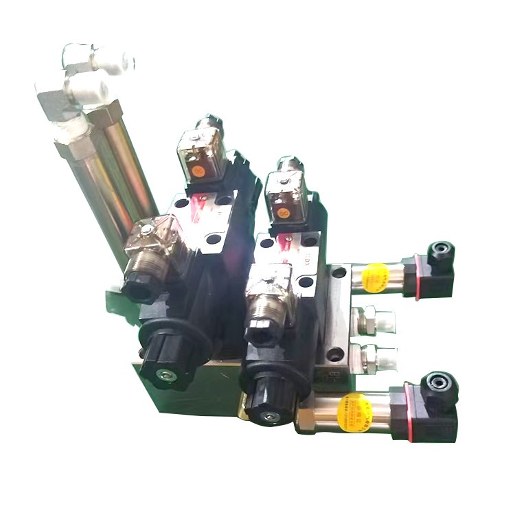 2024 Factory Wholesale Customization: Install 1 oil circuit block and 2 solenoid valves into a hydraulic valve group