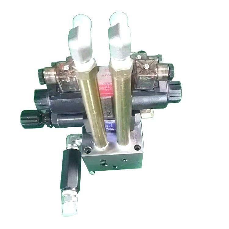 2024 Factory Wholesale Customization: Install 1 oil circuit block and 2 solenoid valves into a hydraulic valve group