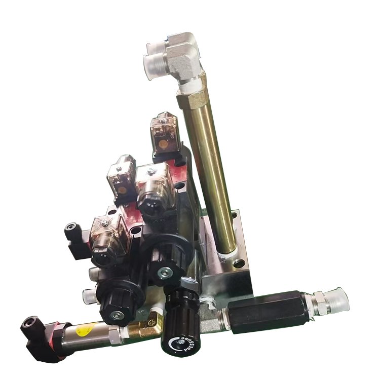 2024 Factory Wholesale Customization: Install 1 oil circuit block and 2 solenoid valves into a hydraulic valve group