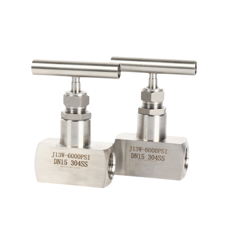 304/316 Stainless Steel High-Pressure 4-Point DN15 Needle Globe Valve with 2-Point Internal Thread for Hydraulic Parts