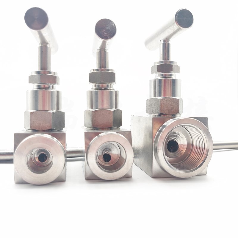 304/316 Stainless Steel High-Pressure 4-Point DN15 Needle Globe Valve with 2-Point Internal Thread for Hydraulic Parts