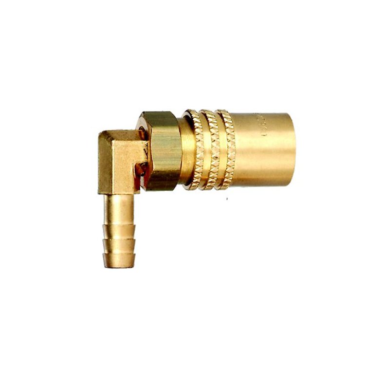 Universal Mold MD Series Flow Thru Sockets 1/4" 3/8" 1/2" Valved Brass Valved Male Pipe Thread Hydraulic Quick Connect Fittings