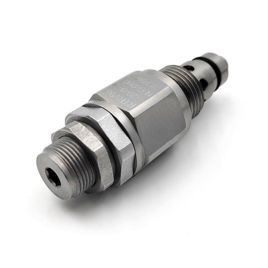 A Screw-in, Cartridge-style, Direct-acting, Poppet-type, Hydraulic Relief Valve RADK RV08-20 Hydraulic Threaded Cartridge Valve