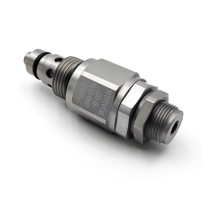 A Screw-in, Cartridge-style, Direct-acting, Poppet-type, Hydraulic Relief Valve RADK RV08-20 Hydraulic Threaded Cartridge Valve