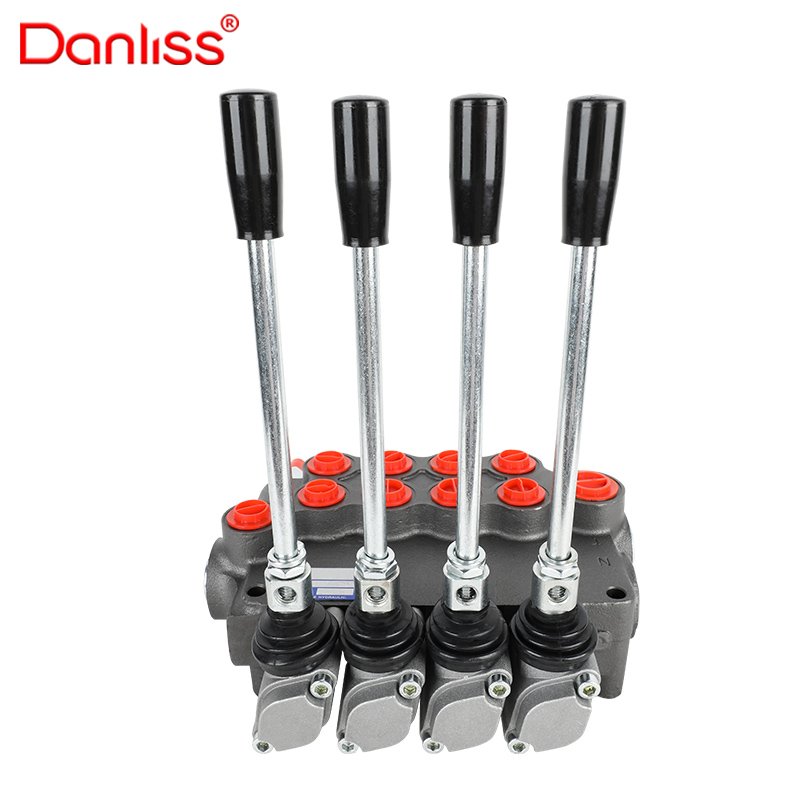 4P80 hydraulic Multi-way hydraulic valves directional control with block 80L/min spool valve hydraulic