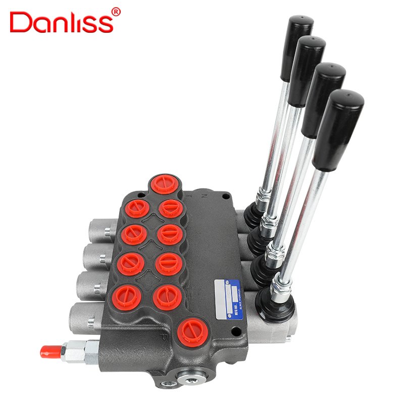 4P80 hydraulic Multi-way hydraulic valves directional control with block 80L/min spool valve hydraulic