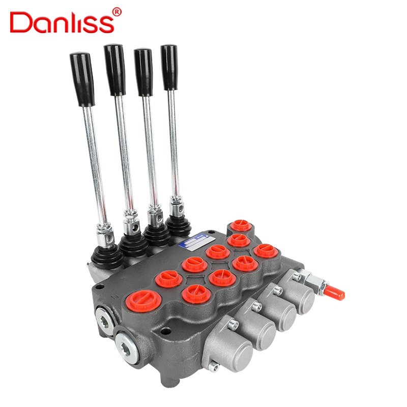 4P80 hydraulic Multi-way hydraulic valves directional control with block 80L/min spool valve hydraulic