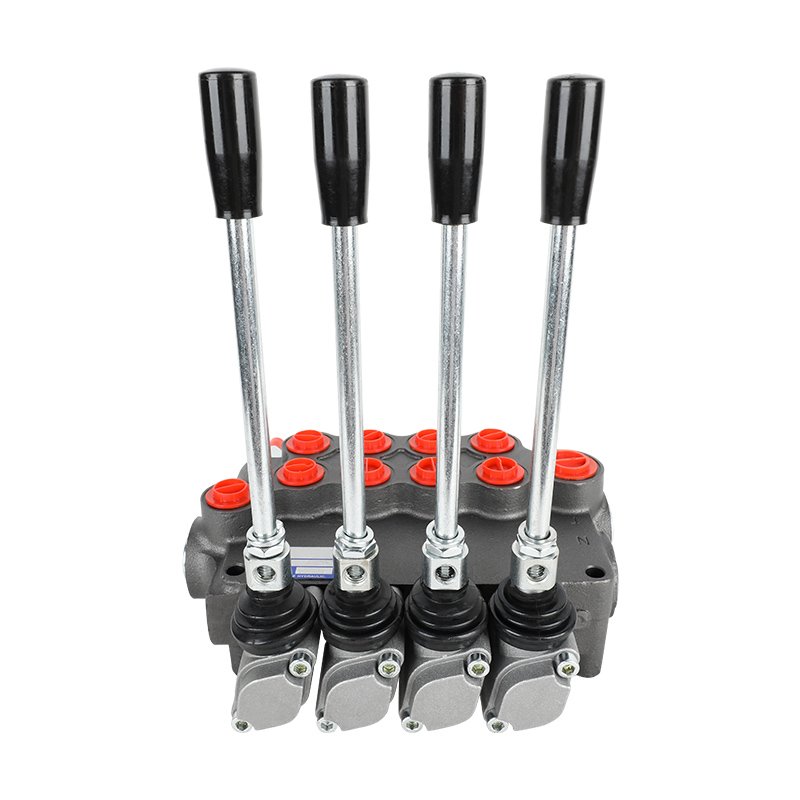 4P80 hydraulic Multi-way hydraulic valves directional control with block 80L/min spool valve hydraulic