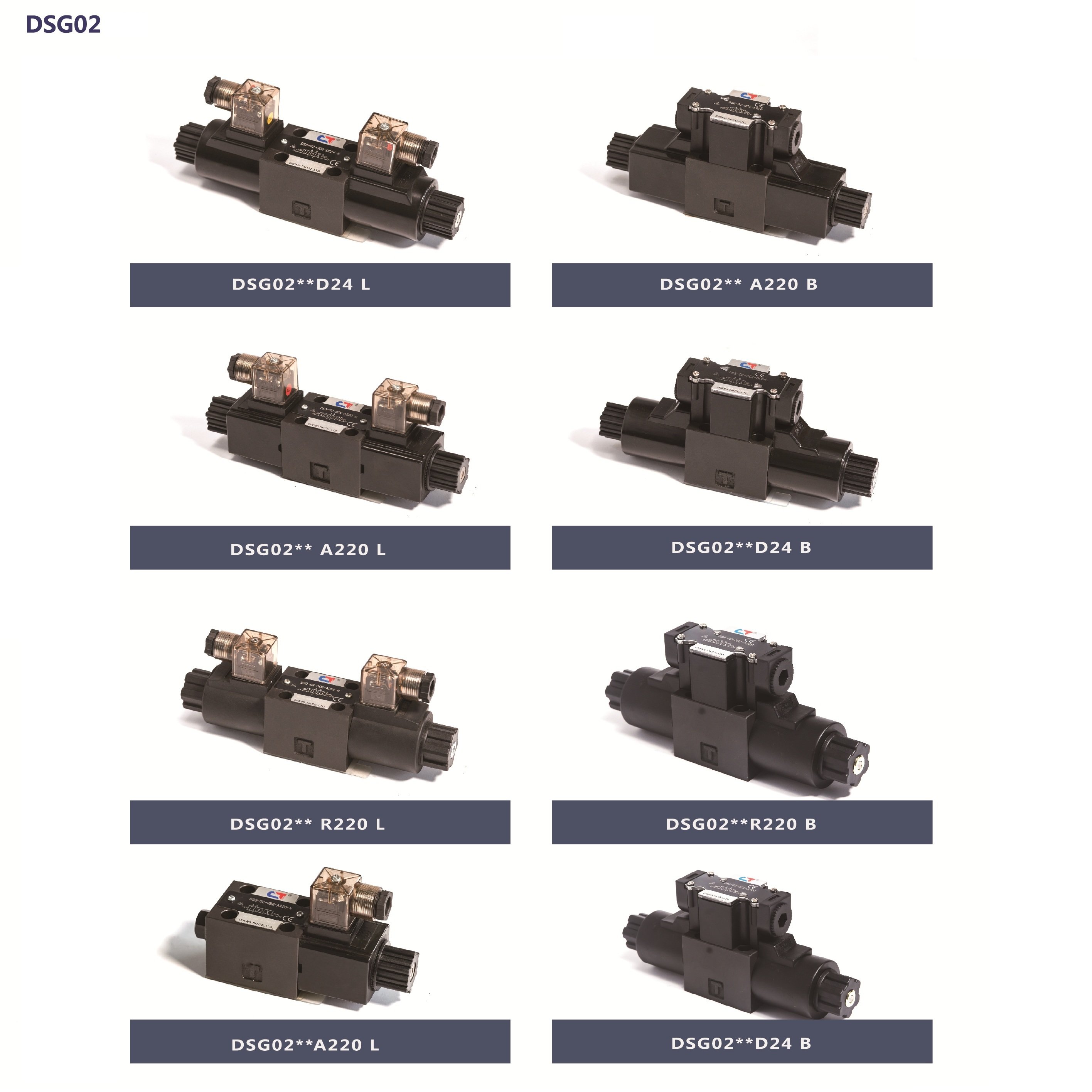 DSG02 Series YUKEN Style Stackable Single or Double Coil Acting Directional Control Hydraulic Solenoid Operated CETOP3 NG6 Valve