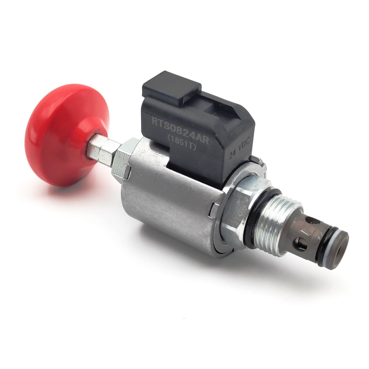 Hydraulic Solenoid on/off Controls 2-Way Poppet Type Normally Closed - Emerncy Handle Screw-In Threaded Cartridge Valve SV08-20J