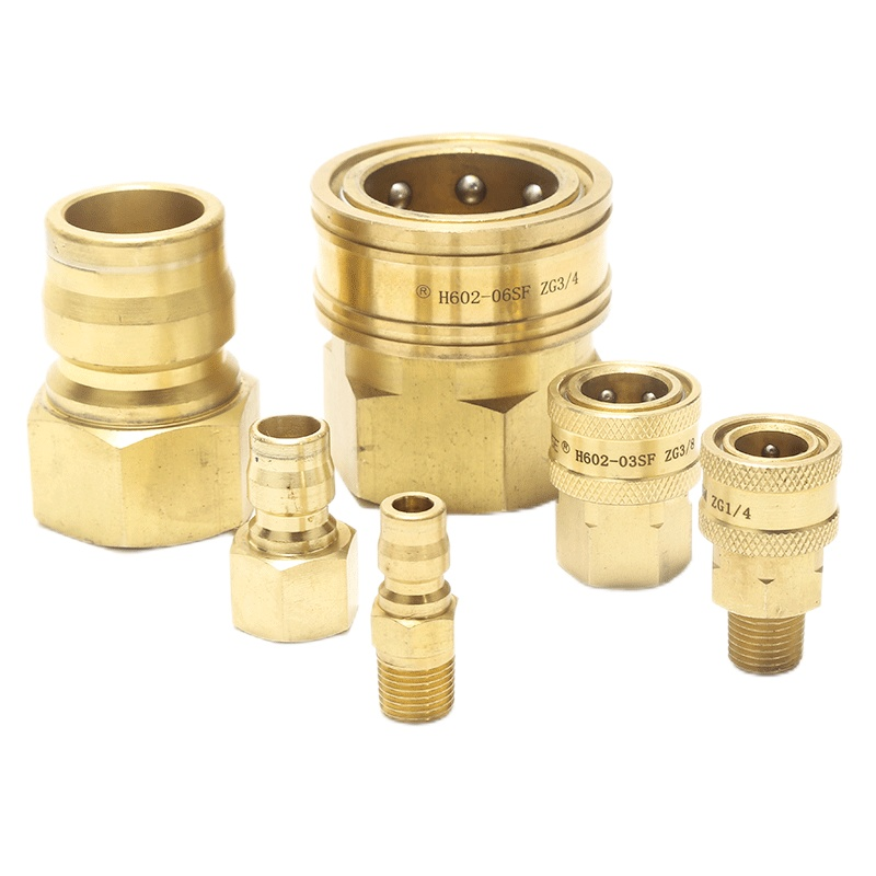 Japan Type Straight through no valve Brass Pneumatic Hydraulic Quick Couplings 1/2" non-valved quick connector for steam washers
