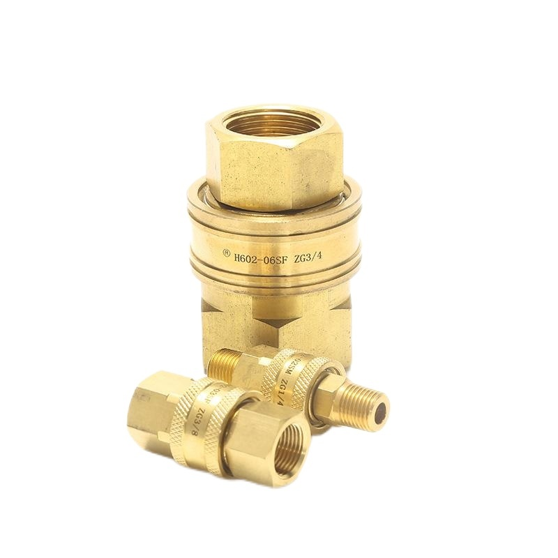 Japan Type Straight through no valve Brass Pneumatic Hydraulic Quick Couplings 1/2" non-valved quick connector for steam washers