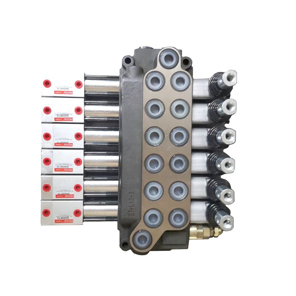 ZT12 1 2 3 4 5 6 7 8 lever levers 40 45 50 liter monoblock hydraulic Pneumatic directional control distributor valve